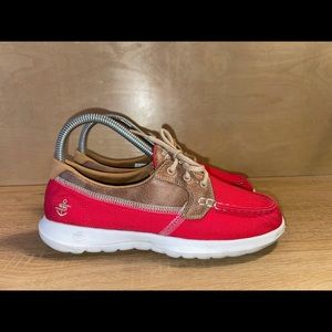 Women’s Skechers GO WALK LITE CORAL 15430 Red Sz 6 1/2 (marked size 7)